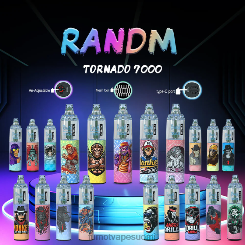 Fumot Flavours | mansikka munkki 8X48Z100 14 ml (1 kpl) 7000 kertakäyttöinen vape-kynä Fumot Tornado