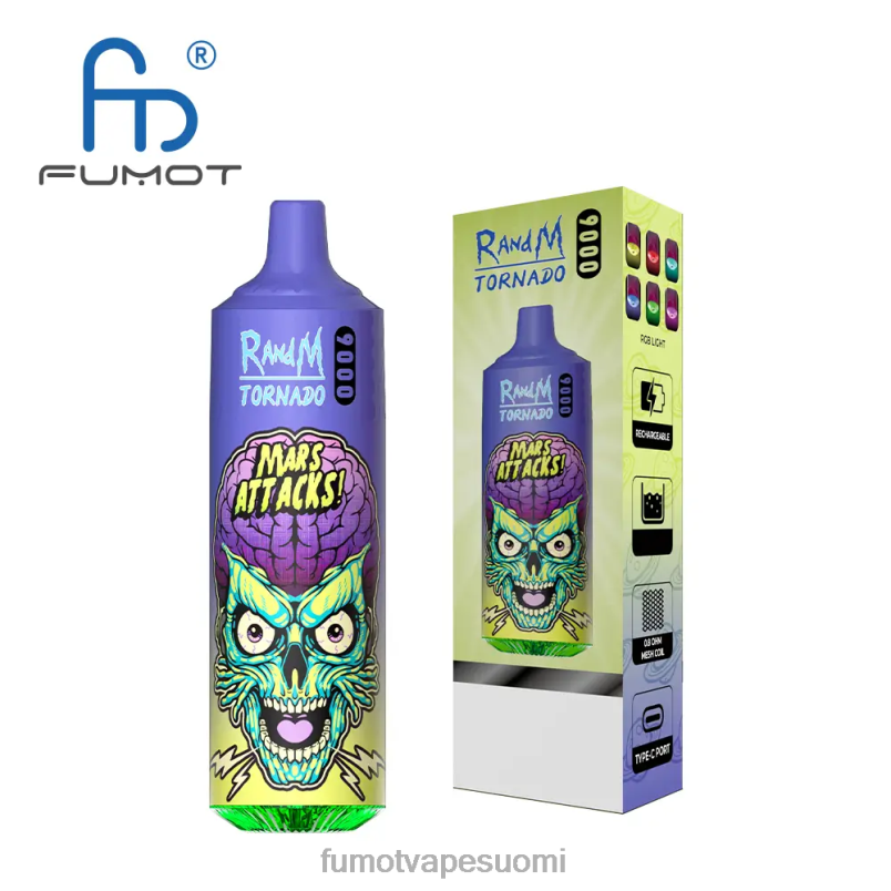 Fumot Vape Suomi | aloe rypäle 8X48Z12 9000 kertakäyttöinen vape kynä - 18ml (1 kpl) Fumot Tornado